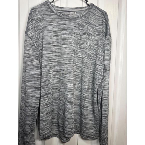 Reel Legends Freeline Shirt Men's XXL Long Sleeve Gray Black Striped Performance - Picture 1 of 6
